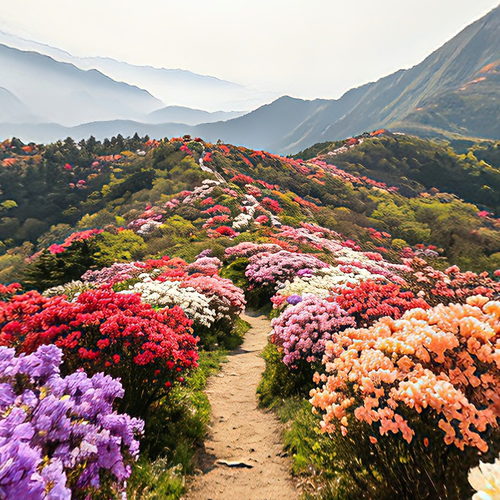 姹紫嫣红的杜鹃花