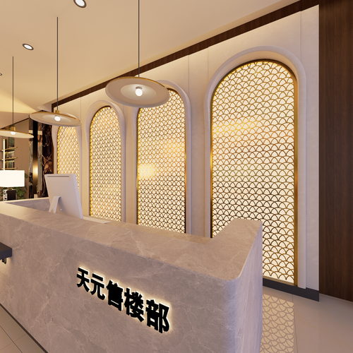 天元售楼部   现代轻奢装修设计